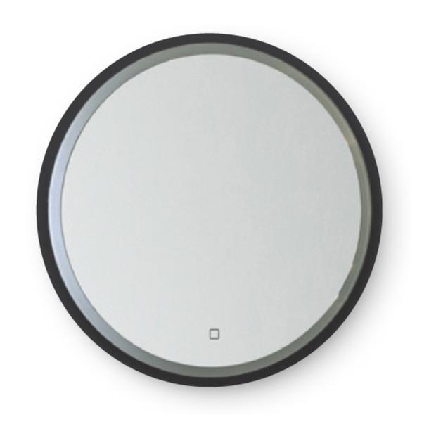 Broadway Round Black Frame LED Mirror