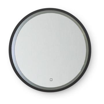 Broadway Round Black Frame LED Mirror