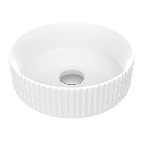 Coral Fluted Round Vessel Basin