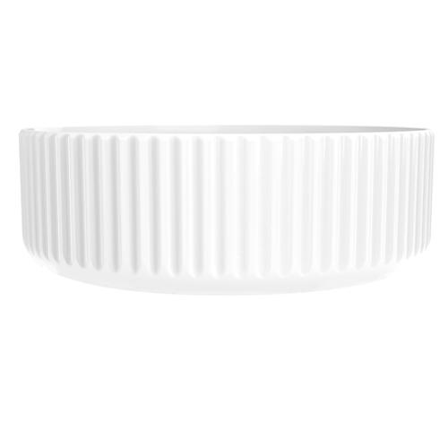 Coral Fluted Round Vessel Basin
