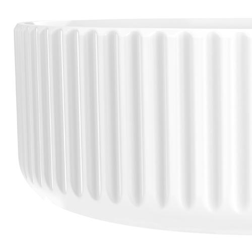 Coral Fluted Round Vessel Basin