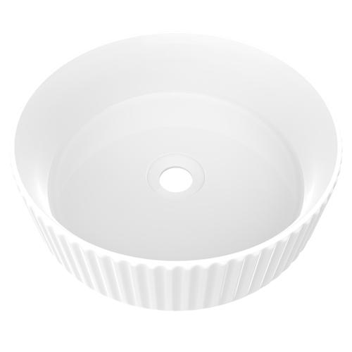 Coral Fluted Round Vessel Basin