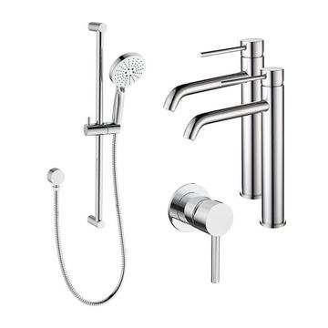 Evoke High-Rise Double Basin Tapware Bundle