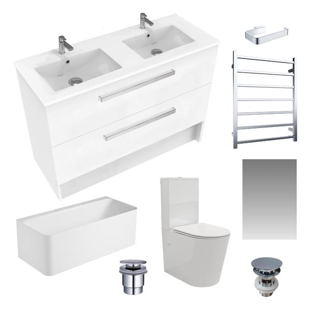 Frank 1200 Floor Standing Double Basin Bundle