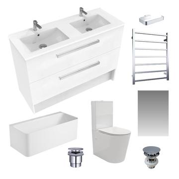 Frank 1200 Floor Standing Double Basin Bundle