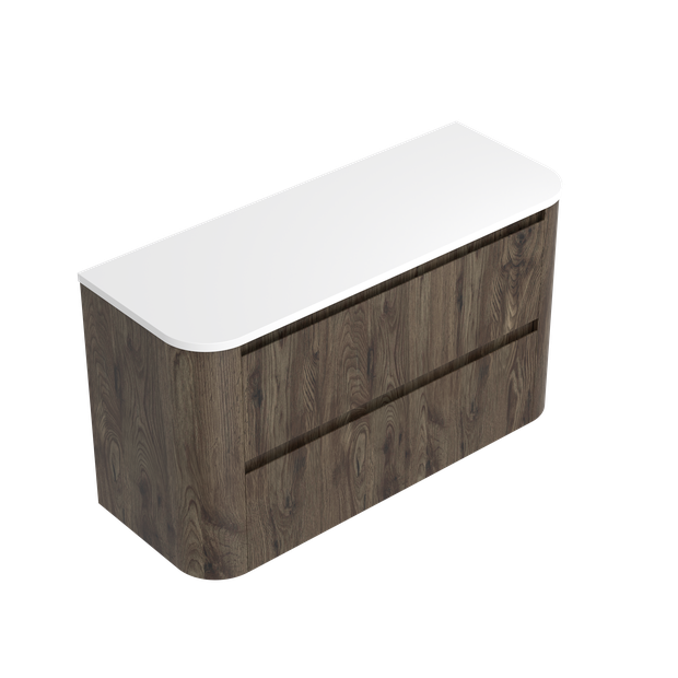 Angolo Curved Luxe Double Tier Wall Hung Vanity