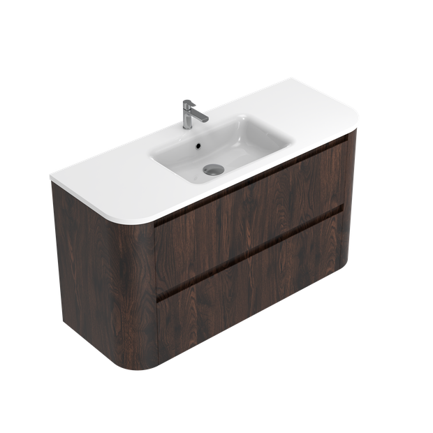 Angolo Curved Double Tier Wall hung Vanity