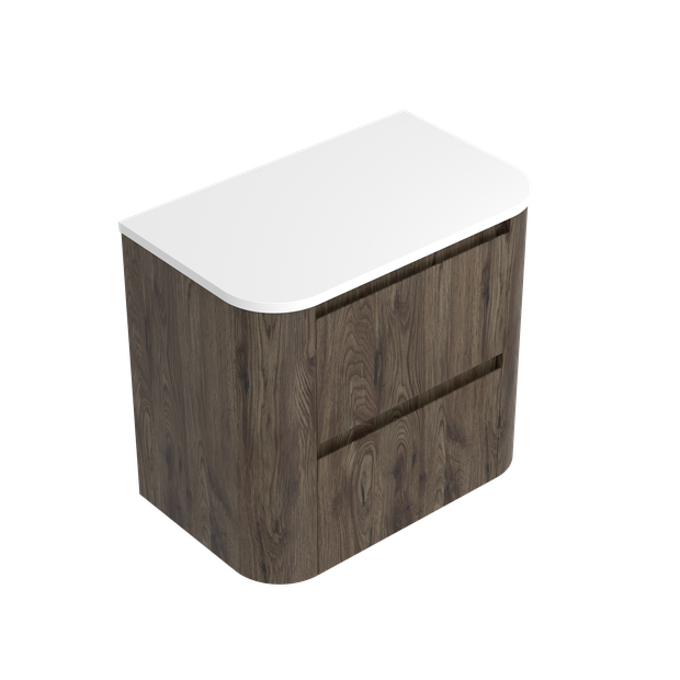 Angolo Curved Luxe Double Tier Wall Hung Vanity