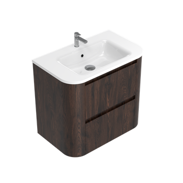 Angolo Curved Double Tier Wall hung Vanity