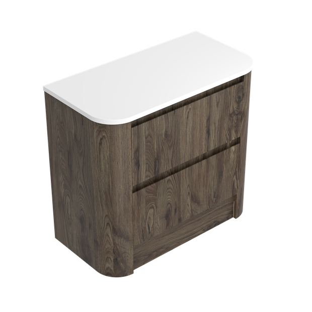 Angolo Curved Luxe Floor Standing Vanity