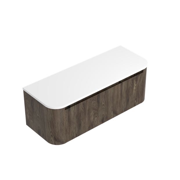 Angolo Curved Luxe Single Tier Wall Hung Vanity