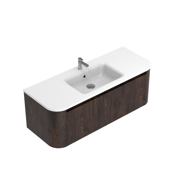 Angolo Curved Single Tier Wall Hung Vanity