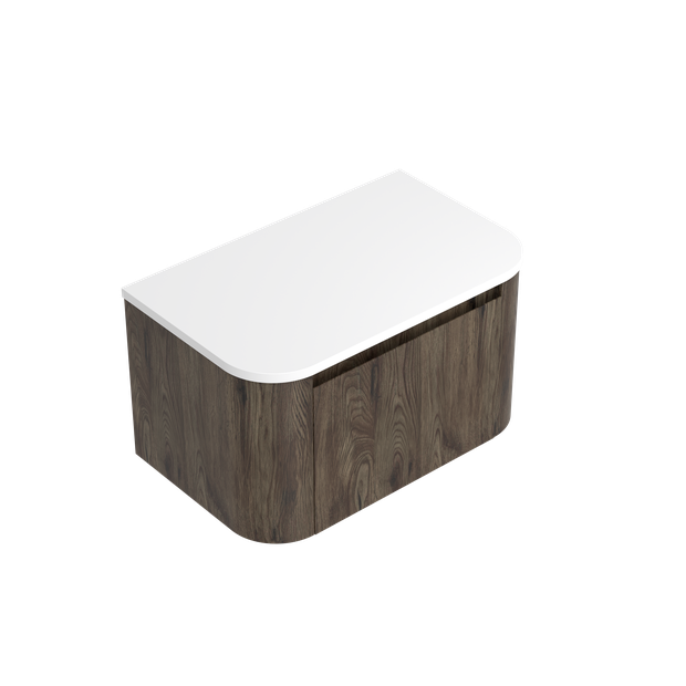 Angolo Curved Luxe Single Tier Wall Hung Vanity