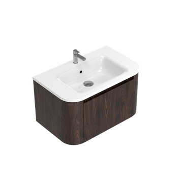 Angolo Curved Single Tier Wall Hung Vanity