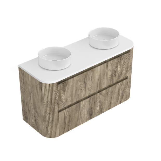 Norah Curved Luxe Double Tier Wall Hung Vanity