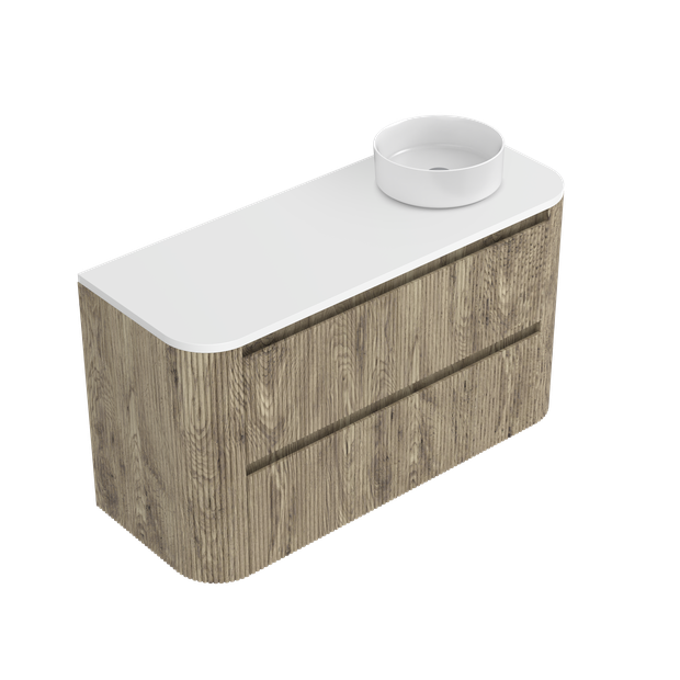 Norah Curved Luxe Double Tier Wall Hung Vanity