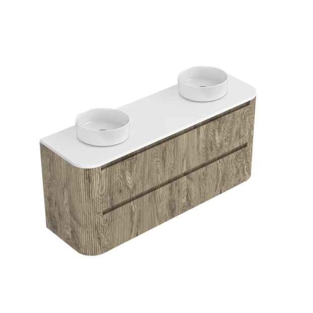 Norah Curved Luxe Double Tier Wall Hung Vanity