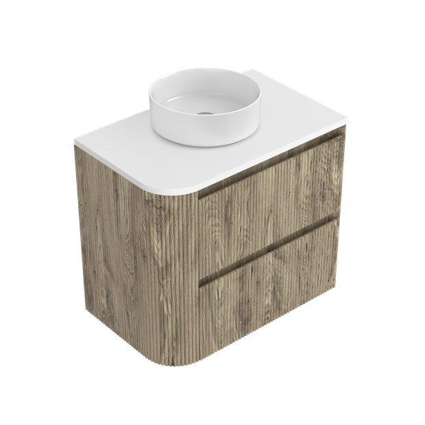 Norah Luxe Right Corner with Left Hand Curve Double Tier Wall Hung Vanity