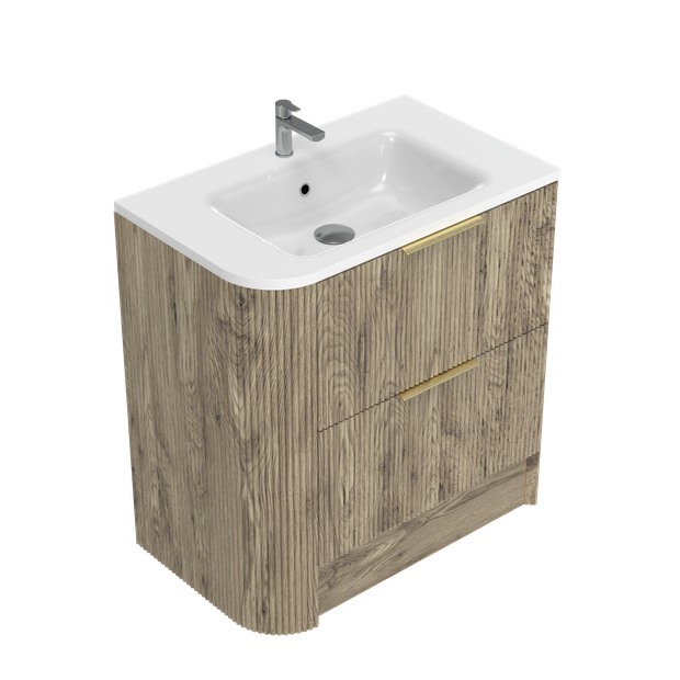 Norah Right Corner with Left Hand Curve Floor standing Vanity
