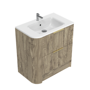 Norah Right Corner with Left Hand Curve Floor standing Vanity