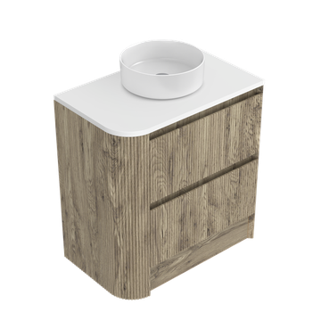 Norah Luxe Right Corner with Left Hand Curve Floor standing Vanity