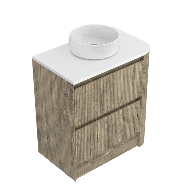 Norah Luxe Left Corner with Right Hand Curve Floor standing Vanity