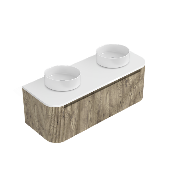 Norah Curved Luxe Single Tier Wall Hung Vanity