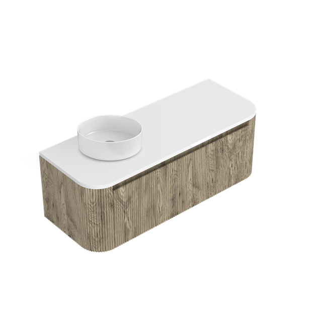 Norah Curved Luxe Single Tier Wall Hung Vanity