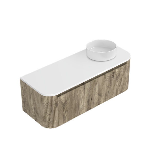 Norah Curved Luxe Single Tier Wall Hung Vanity