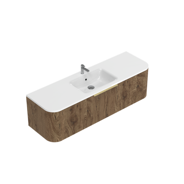 Norah Curved Single Tier Wall Hung Vanity