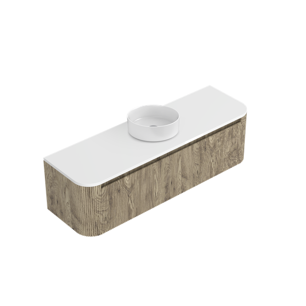 Norah Curved Luxe Single Tier Wall Hung Vanity