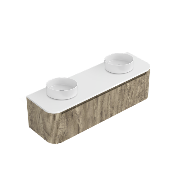 Norah Curved Luxe Single Tier Wall Hung Vanity