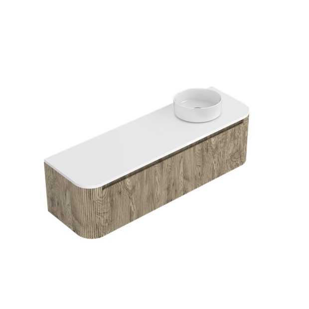 Norah Curved Luxe Single Tier Wall Hung Vanity