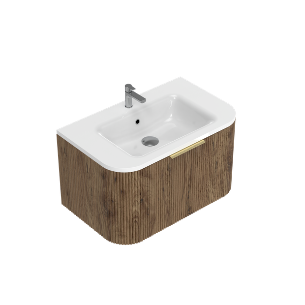 Norah Curved Single Tier Wall Hung Vanity