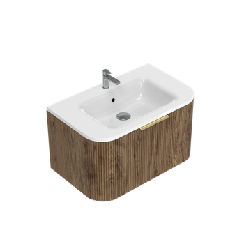 Norah Curved Single Tier Wall Hung Vanity