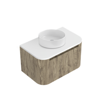 Norah Curved Luxe Single Tier Wall Hung Vanity