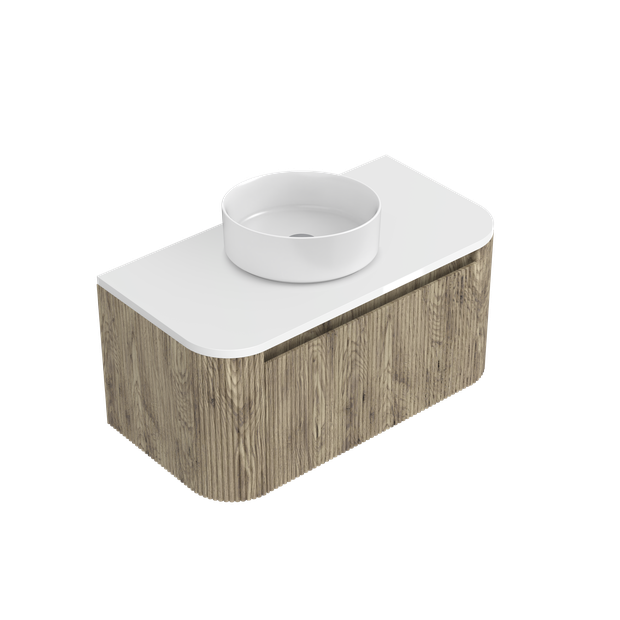 Norah Curved Luxe Single Tier Wall Hung Vanity