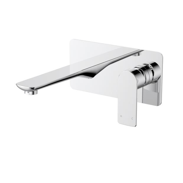 Quadro Wall Mounted Basin Mixer and Spout