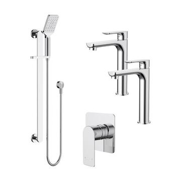 Quadro Double Basin High-Rise Tapware Bundle