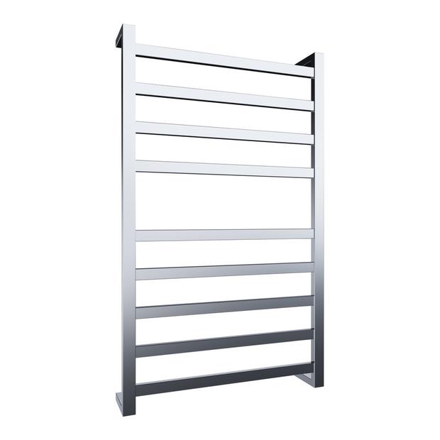 Tempus 9-Bar Heated Towel Rail - 600mm - Chrome
