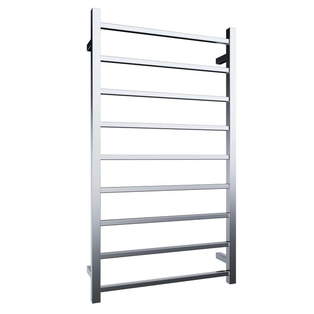 Quadro 9-Bar Heated Towel Rail - Chrome