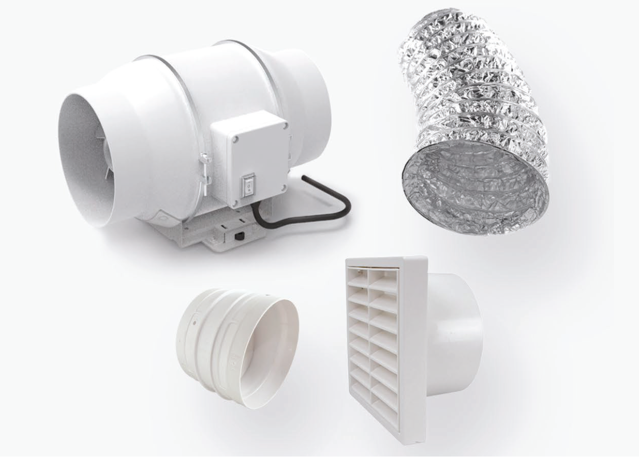 Linear Slot Diffuser with Standard Inline Exhaust Kit