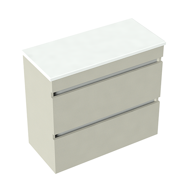Vega Slim Double Tier Wall Hung Vanity