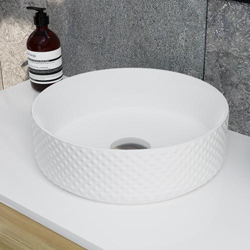 Coral Beaded Round Vessel Basin